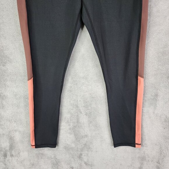 Womens Black Zyia Active Leggings Gray Brown Peach Colorblock Size 6-8 - Picture 3 of 12